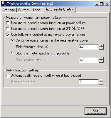3.3.12.4. Auto-restart, Retry Either one of these can be selected.