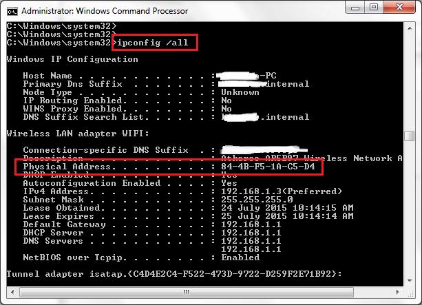 Below is an example of how to use the Test DHCP server test function: Open a command prompt on a Microsoft Window host. Run the command ipconfig /all.