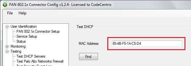 Scroll through the output until the interface with the IP address that you are interested in is found. In this example the Wireless adapter s MAC address will be used.