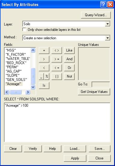 Introduction to ArcGIS for 8. At this point, the Select by Attributes dialog should look like this: 9.