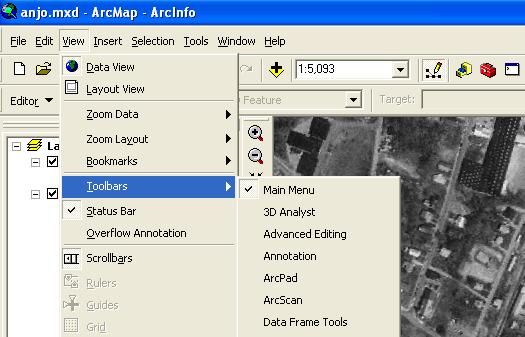 Introduction to ArcGIS for The Menu Bar, located just below the Title Bar contains a series of menu items: File, Edit, View, Insert, Selection, Tools, Window, and Help.
