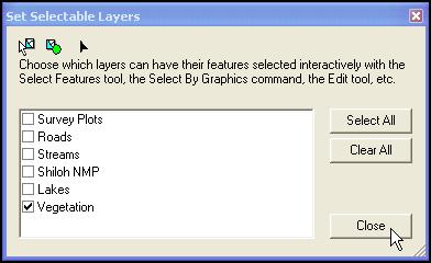 2. Click the Clear All button to unselect all layers. 3.