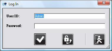 Use admin as the default user name and leave the password blank.