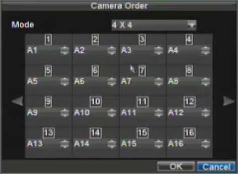 Setting Camera Order Setting the camera order allows you to logically position cameras for more efficient monitoring of your own individual location.