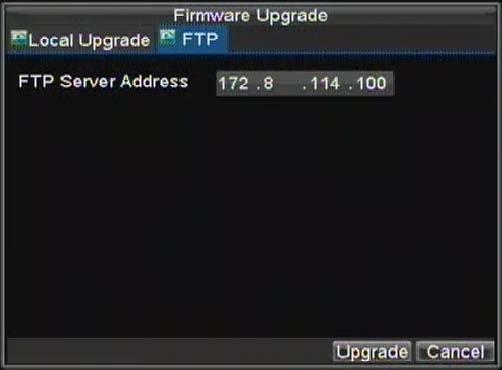 Run the 3rd-party TFTP software on the PC and copy the firmware into the root directory of TFTP. 2. Enter the Firmware Update menu by clicking Menu > Maintenance > Upgrade. 3. Select the FTP tab, shown in Figure 12.