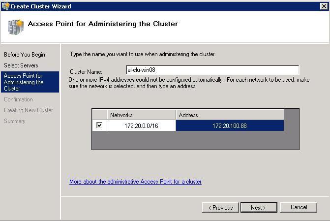 Enter the host name of a server that you wish to cluster and click Add until at least two or more