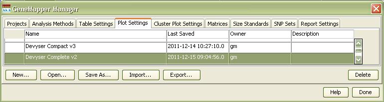 In the Samples Plot window, select the appropriate Plot Setting from the drop-down menu. 4.