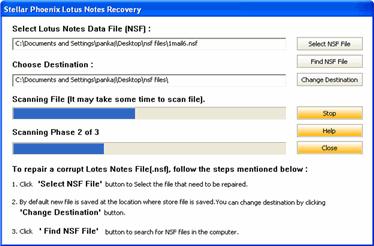 Recover NSF files If location of NSF file is known then you can directly specify the location and start recovering the NSF file.