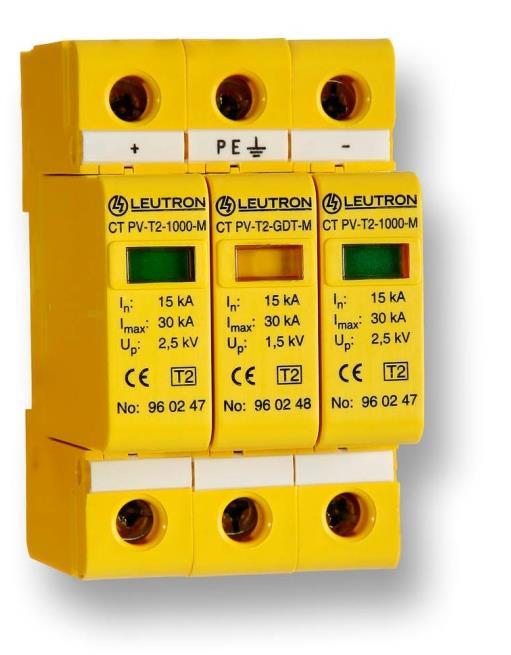CT PV-T2/2+GDT/1000 Advantage: Type 2 SPD up to 1000 V DC and leakage current-free