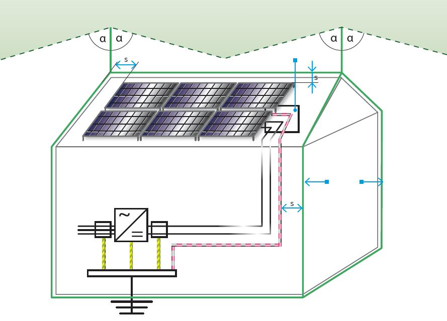Leaflet for PV Fitters Lightning and surge protection for photovoltaic installations on buildings Situation B: Building has or