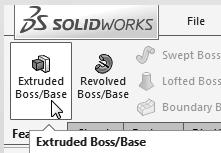 3-10 SOLIDWORKS 2016 and Engineering Graphics Base Feature In parametric modeling, the first solid feature is called the base feature, which usually is the primary shape of the model.
