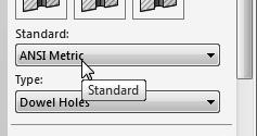Select the Hole icon under the Hole Specification option. (This is the default setting and is probably already selected.