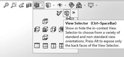 Constructive Solid Geometry Concepts 3-25 CSG Cut Using the View Selector The View Selector provides an in-context method to select standard and non-standard views. 1.