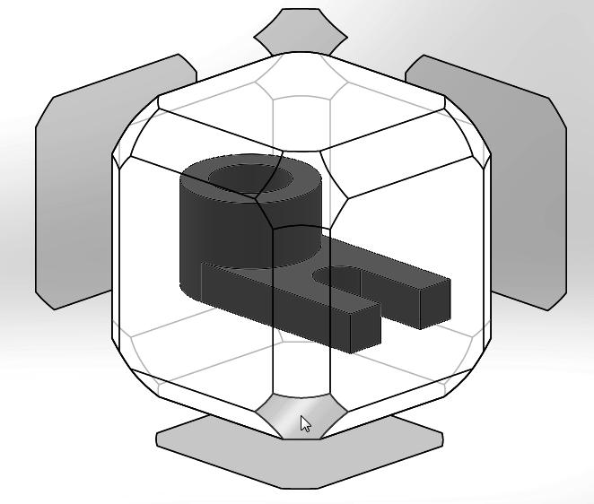3-26 SOLIDWORKS 2016 and Engineering Graphics 3. Select the bottom isometric view on the View Selector as shown below.