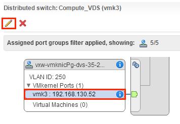 For example: For clusters that are members of the same VDS, the VLAN ID for the VTEPs and the NIC teaming must be the same.