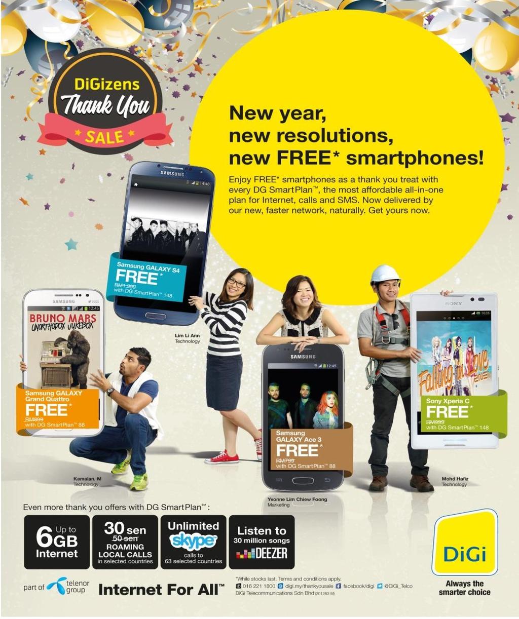 Solid round up and delivered DiGi s promise Q4 2013 benefited from full scale modernised network with strong increase in internet services 3G/HSPA+