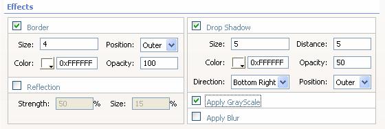 Setting the effect options in the General tab We use the settings from the first tutorial. We ll only change the Effects settings. Let s start with the setting in the General tab.