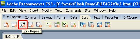 6. Include your Images with Flash Image Enhancer Choose the icon from the DMXzone object bar to apply the extension, the Flash Image Enhancer appears.