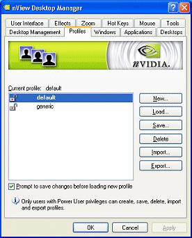 Chapter 2 System Requirements And Driver Installation 1 Open the nview Desktop Manager Profiles page (Figure 2.1). Figure 2.