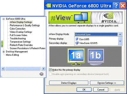 Chapter 4 Using nview Multi-Display Settings Due to operating system differences between Windows 9x and Windows NT 4.