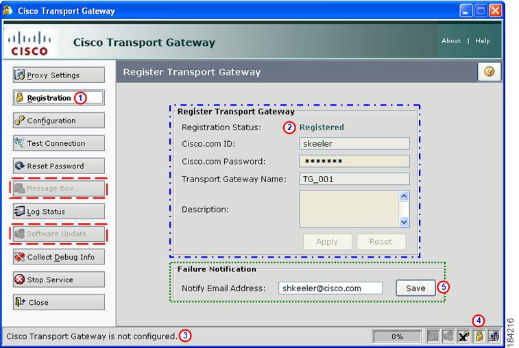 Register and Configure the Transport Gateway Transport Gateway Version Update If the Transport Gateway function is being updated, from one version to another, and the option to keep the Transport