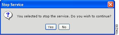 Register and Configure the Transport Gateway Step 1 On the Transport Gateway Application click Stop Service; a Stop Service prompt window opens.