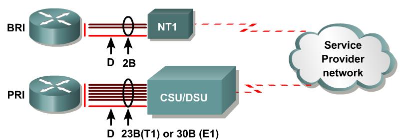 B Channels The B channels can be used for relatively high-speed data transport.