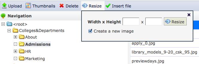 WORKING WITH IMAGES UPLOADING AN IMAGE To upload an image to your department s folder.