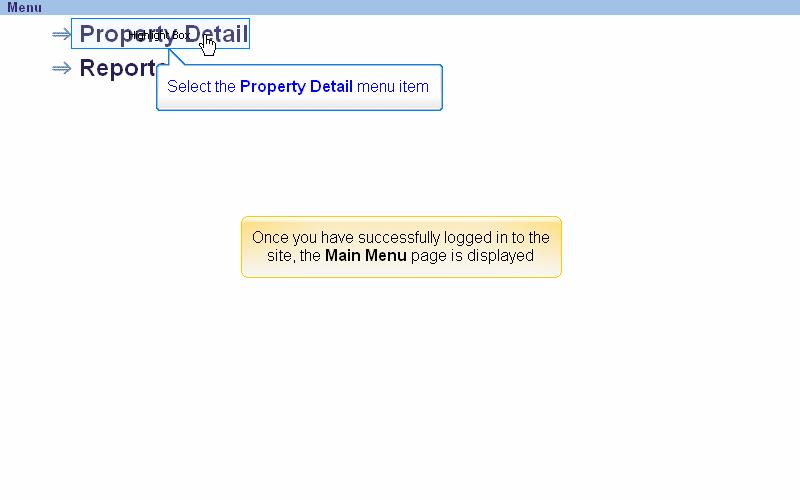 Slide 7 - Slide 7 Select the Property Detail menu item Once you have