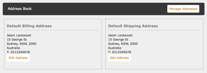 Note in the above image that there is only one default billing and one default shipping address.