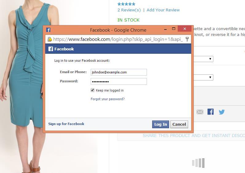 Frontend Work with Discounts The extension allows a customer to share a product and share the store Page on Facebook. A customer can make one action or the two actions.