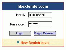 Click Registered Supplier / Contractor on homepage of www.hkextender.com to initiate the logon screen. Step 2. Type in User ID and Password. Then click Login button to logon.