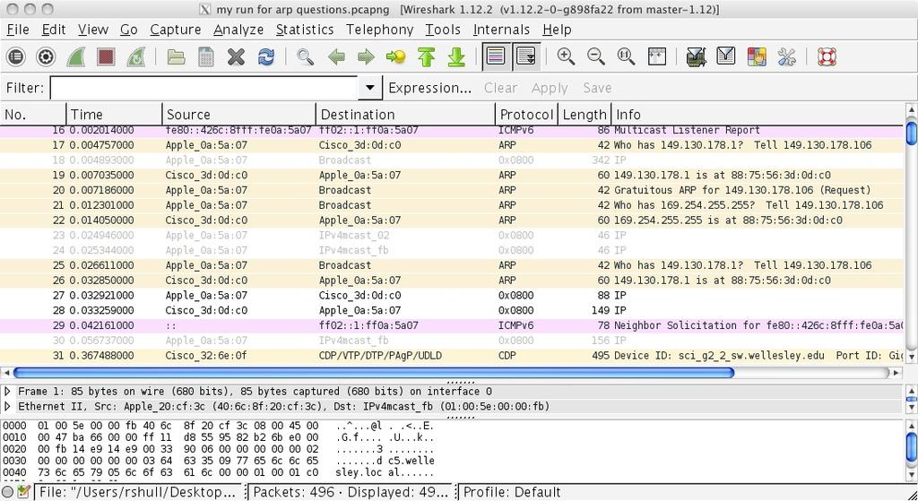 Figure 1: Packet capture of the bill of rights http://gaia.cs.umass.edu/wireshark-labs/http-wireshark-lab-file3.html Open a terminal window and start Wireshark. Now, you clear the ARP cache as above.