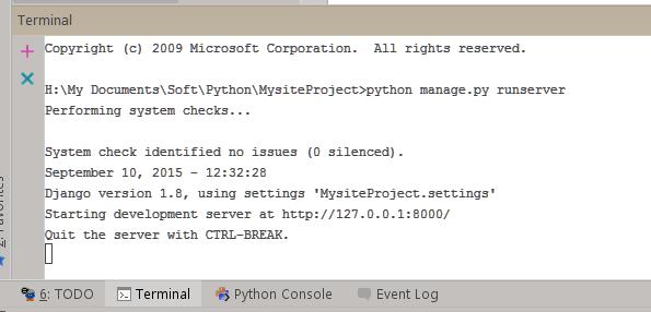py Django Python web server address http://127.0.