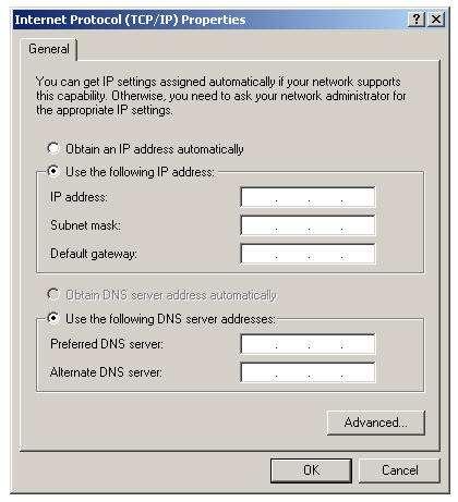 Step 3, configure windows network settings Be sure to write down the existing IP settings, so that they can be restored at the end of the lab.