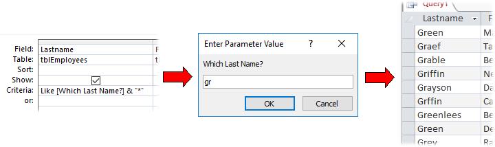 Combining Parameters with Wildcards A useful feature of the query is its ability to accept wildcards (i.e. an asterisk "*" representing any string of characters; one or more question marks "?