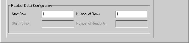 3) Enter "1" in [Start Column] of [Readout Detail Settings] and "1" in [No. of Columns].
