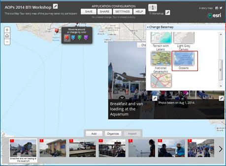 Open a link to your newly created story map on a non-mobile device