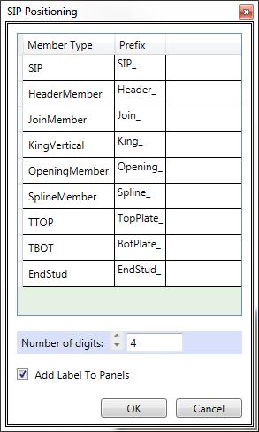 Select all panels in the project to be assigned a positioning number and