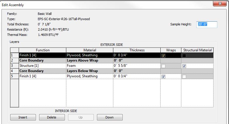 1.1.3 Creating Revit Wall Types Revit Wall Types will serve as place holders for SIPs and should have, at least, the same amount of layers of the SIP panel (skins and foam layers).