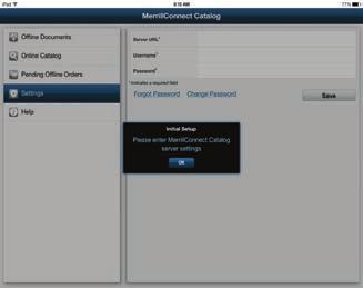 Select OK on the dialog box that informs of the Initial Setup requirements.