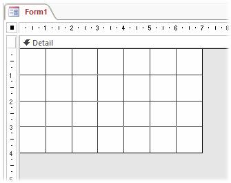 Fig. 2 Drag the form s background to the desired size. Now you are ready to put some objects on the form. Access will have added a collection of Form Design Tools tabs to the ribbon.