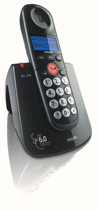 Register your product and get support at www.philips.com/welcome XL340 US Telephone!