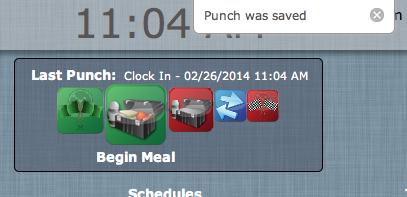 3 Transfer: Click on this icon to another. Clock Out: Click on this icon transfer from one department to to clock out.