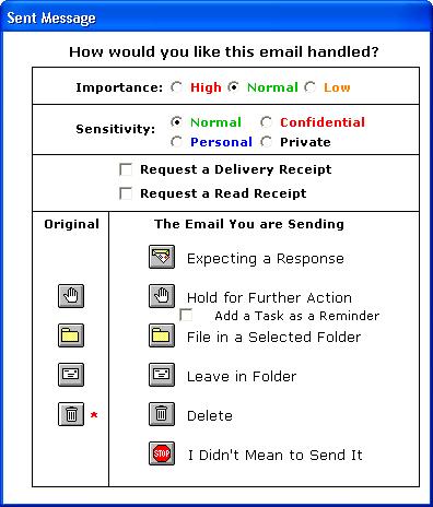 Replying To or Forwarding Emails Similar to processing a brand new email that you are sending, you will also have similar options when replying to or forwarding emails.