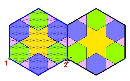 2. To copy the hexagon, select the whole thing and activate the Move tool.