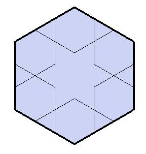 You can paint this hexagon using any color scheme you like. I used four colors.