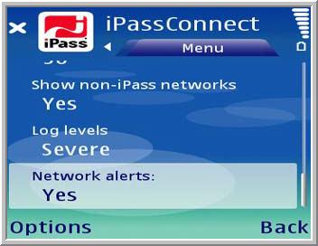 Features of ipass Connect 2. From the Menu choose Settings. The Settings window appears. 3.