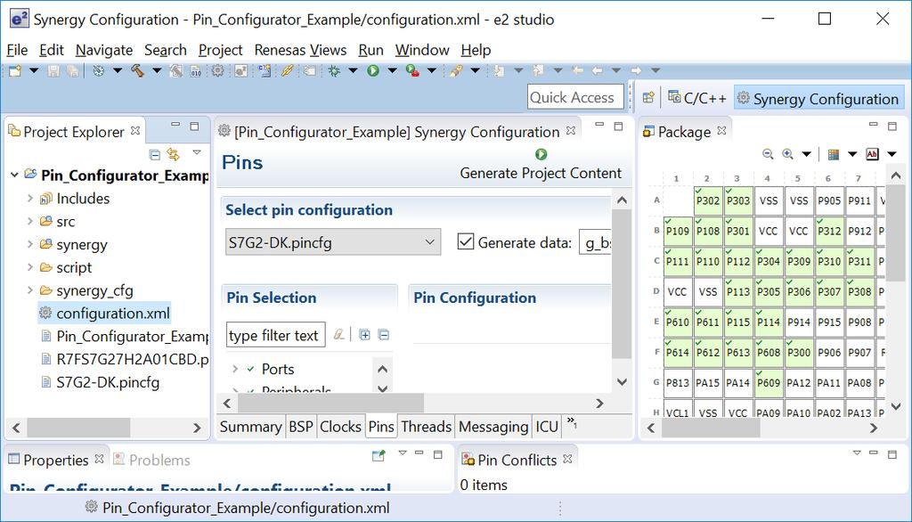 2. Launching Pin Configurator This chapter describes how to launch the Pin Configurator using e 2 studio or IAR EW for Synergy. 2.1 Launching Pin Configurator using e 2 studio Double click the file Configuration.