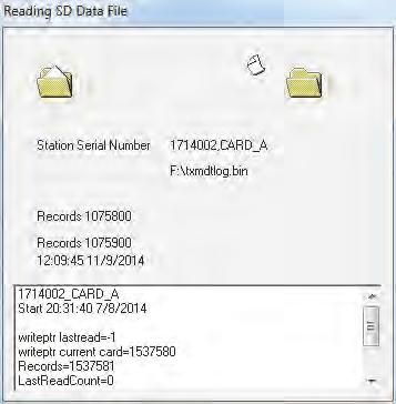 The SD software will search the computers removable drives for the SD log file and then read the data out.